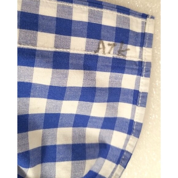 J Crew Shirt Men's Blue Check Long Sleeve Reg Fit Button Down Large Casual   T20 - Picture 6 of 6